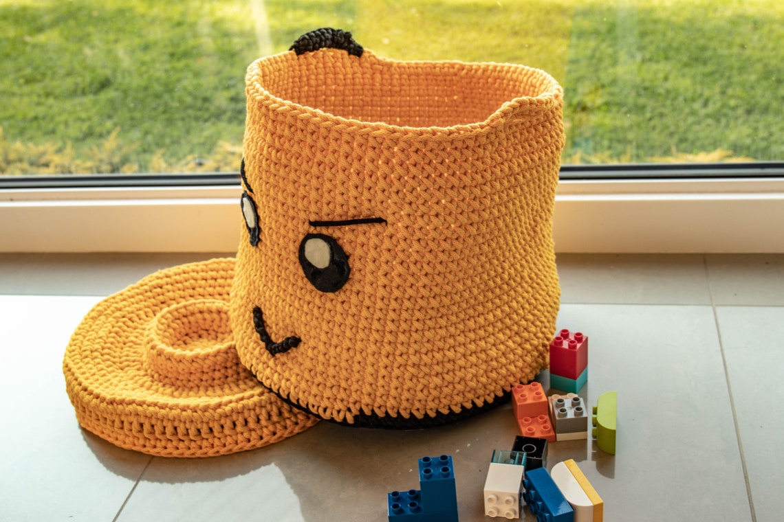 Handmade Toy Basket / Handmade Basket for Toys / Storage Toys Etsy