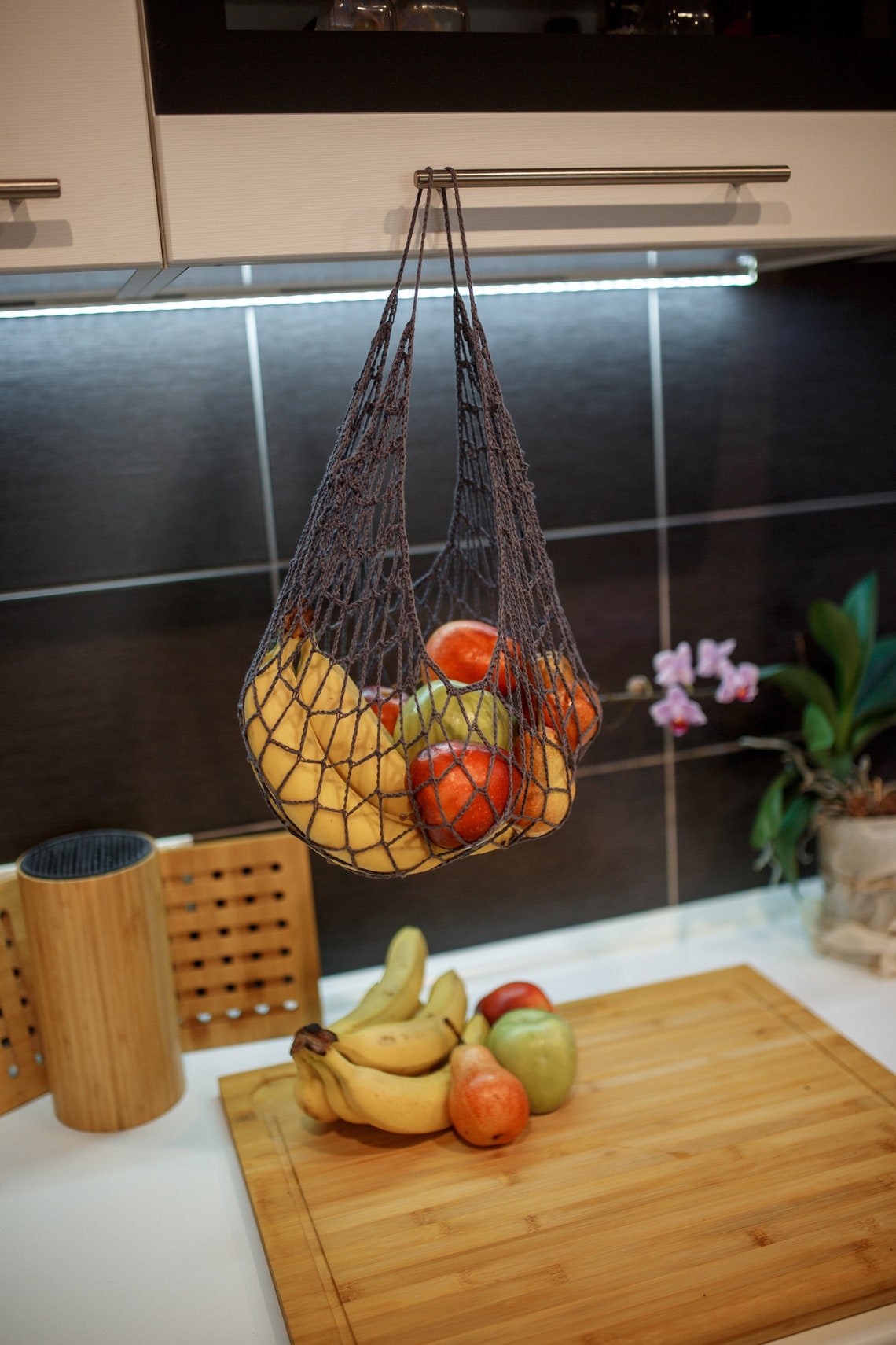 Hanging fruit basket Fruit hammock for home and motorhome Etsy