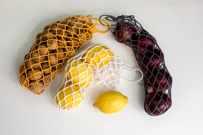 Onion bag Hanging fruit basket crochet potato onion storage Etsy