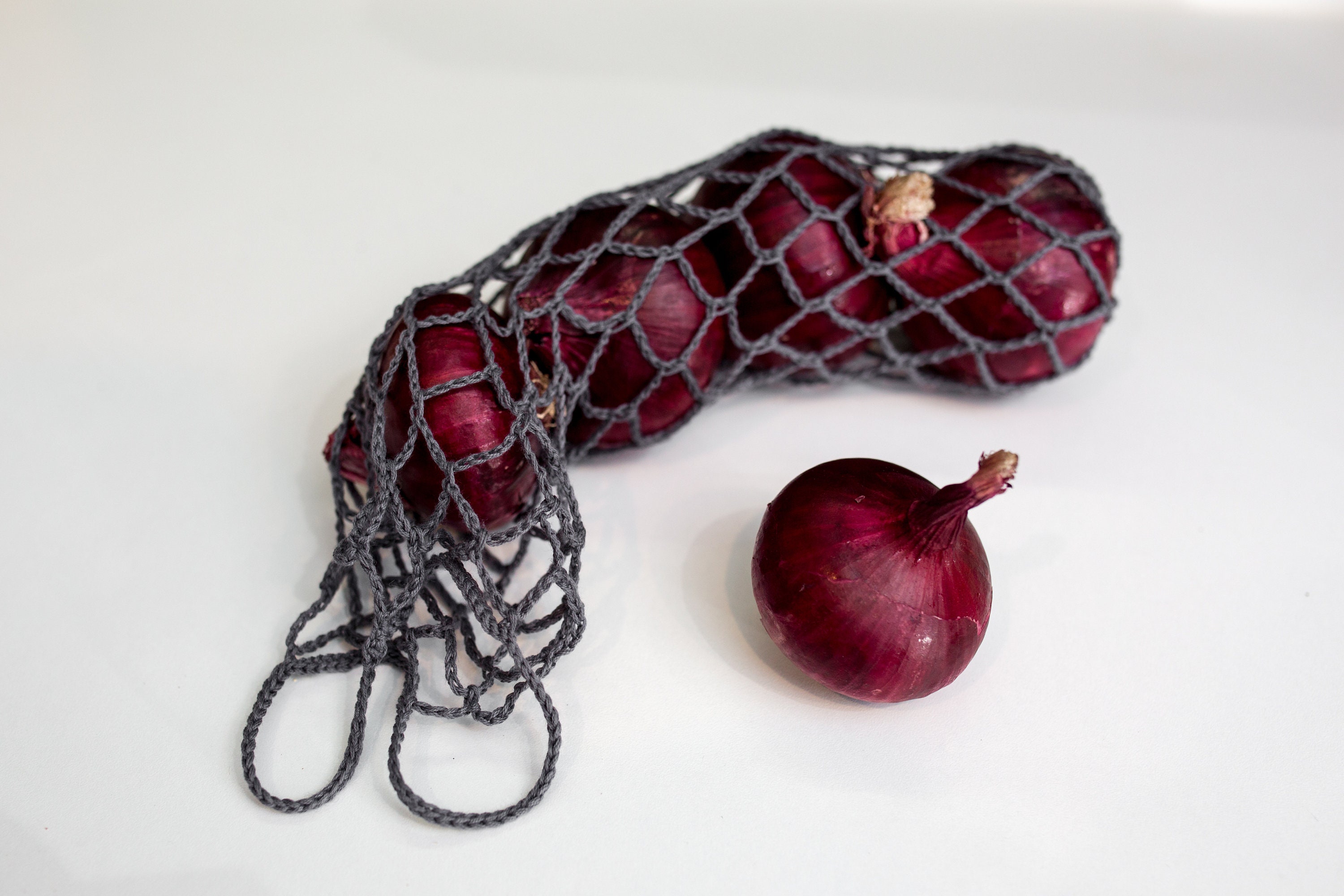 Onion bag Hanging fruit basket crochet potato onion storage Etsy