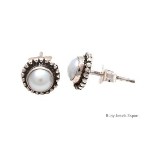 Dainty Rainbow Moonstone Earrings: Sterling Silver Gemstone Jewelry
