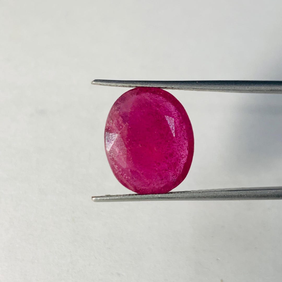 Natural Pink Mozambique Ruby Gemstone, Oval Faceted Ruby, 15.90 Carat ...