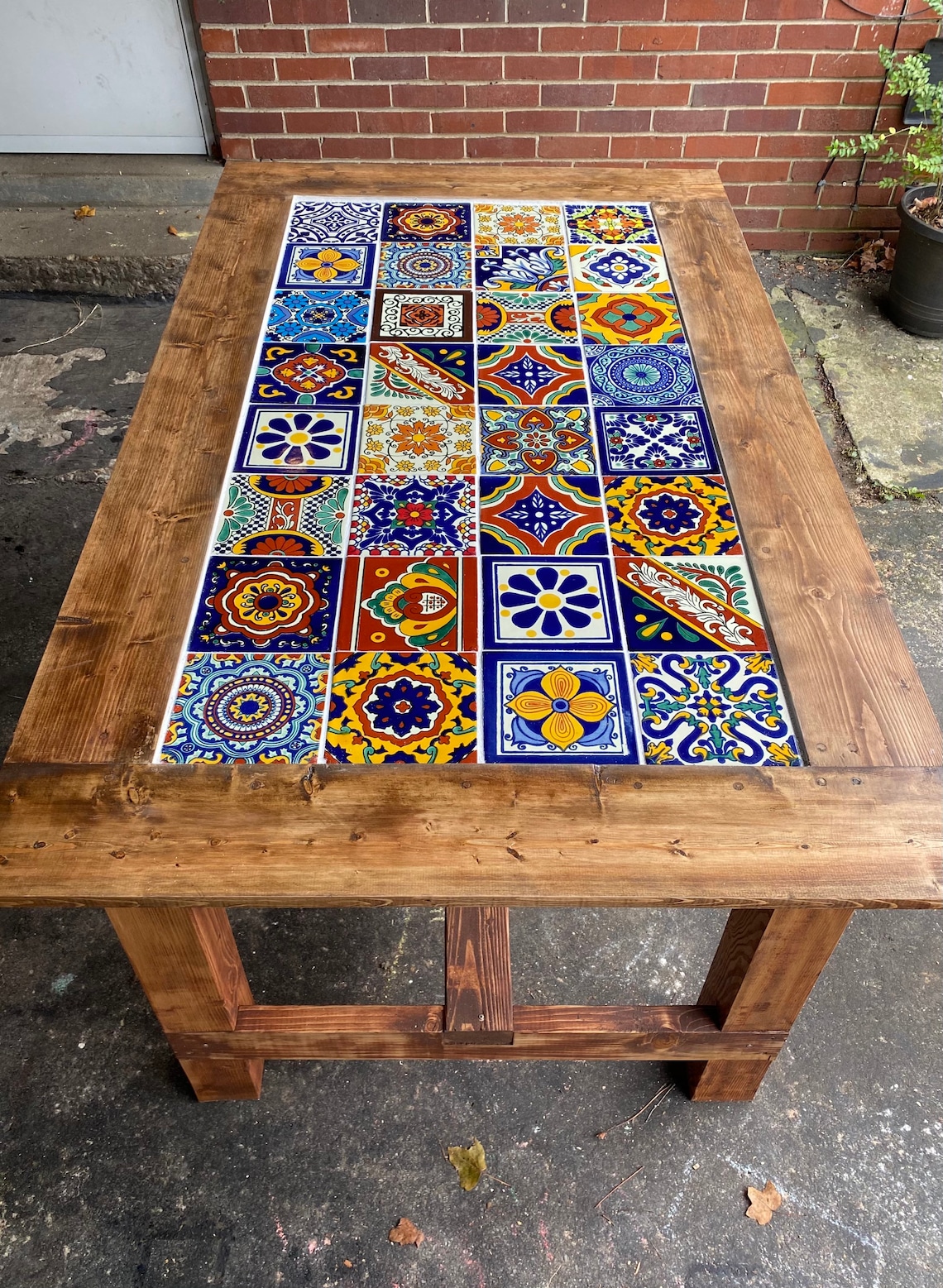 CUSTOM MADE Mesa de comedor de azulejos Mesa grande Mesa Etsy España