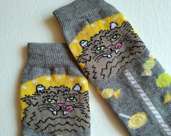 Mini Monster Socks Grey
