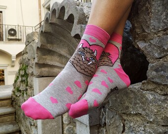 Little Monster Pink Socks