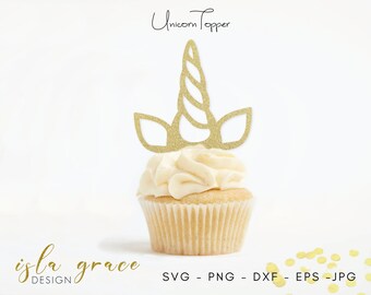 Unicorn Cake Topper Svg Etsy