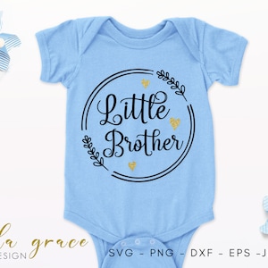 Kleiner Bruder SVG, Baby Junge SVG, neue Baby SVG, großer Bruder kleiner Bruder dxf, Baby Body Design, LIttle Bro, Geschwister svg für Cricut