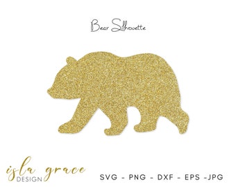 Oso SVG, silueta de mamá oso, monograma de oso bebé, archivo de corte de oso papá, archivo de corte de oso cricut, imágenes prediseñadas de oso, topper de oso, oso grizzly