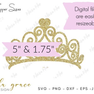Princess Tiara SVG, Princess Crown Cupcake Topper SVG, Crown Cake ...