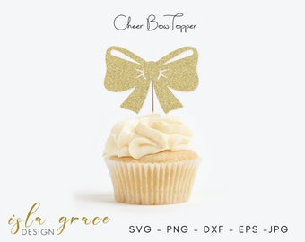 Bow Cupcake Topper SVG: Party Decoration Cut Files