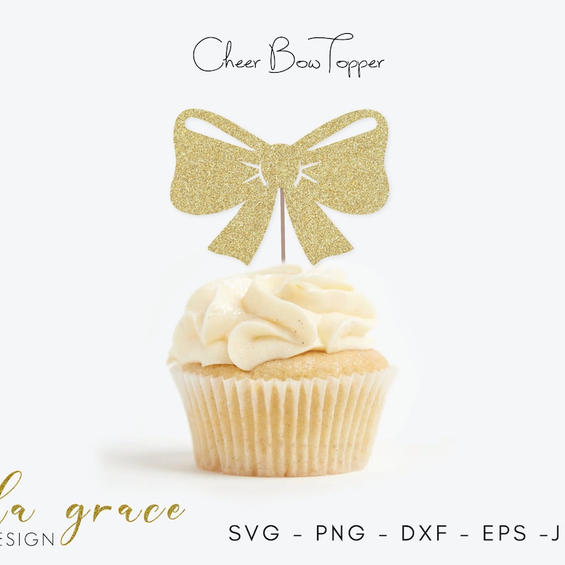 Bow Cupcake Toppers - Etsy