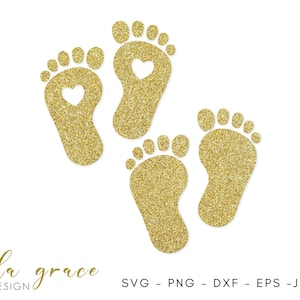 Baby Fuß Druck SVG, Baby Füße SVG geschnitten Datei, Cricut Füße schneiden Datei, Baby Herz FootPrint Clipart,