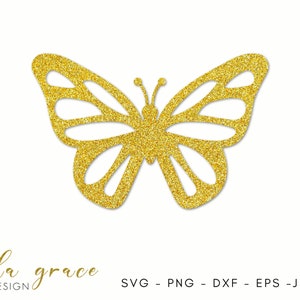Butterfly SVG, Monarch SVG Cut File, Cricut Butterfly Cutting File, Butterfly Clipart, Butterfly Topper, Bee Happy