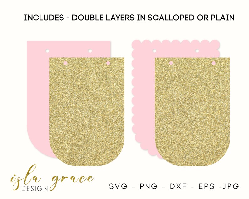 Clip Art Art Collectibles Cricut Cut Files Silhouette Curved Svg Scalloped Birthday Banners Cutting File Banners Svg Pennant Bunting Svg Template Cut File