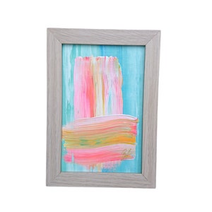Original art. an original acrylic painting. Framed wall art.
