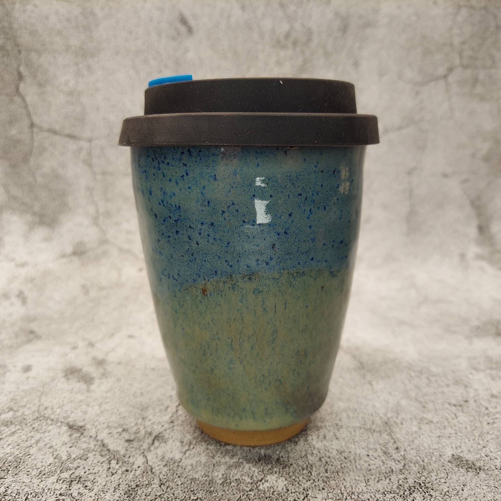12 oz ceramic travel mug with lid