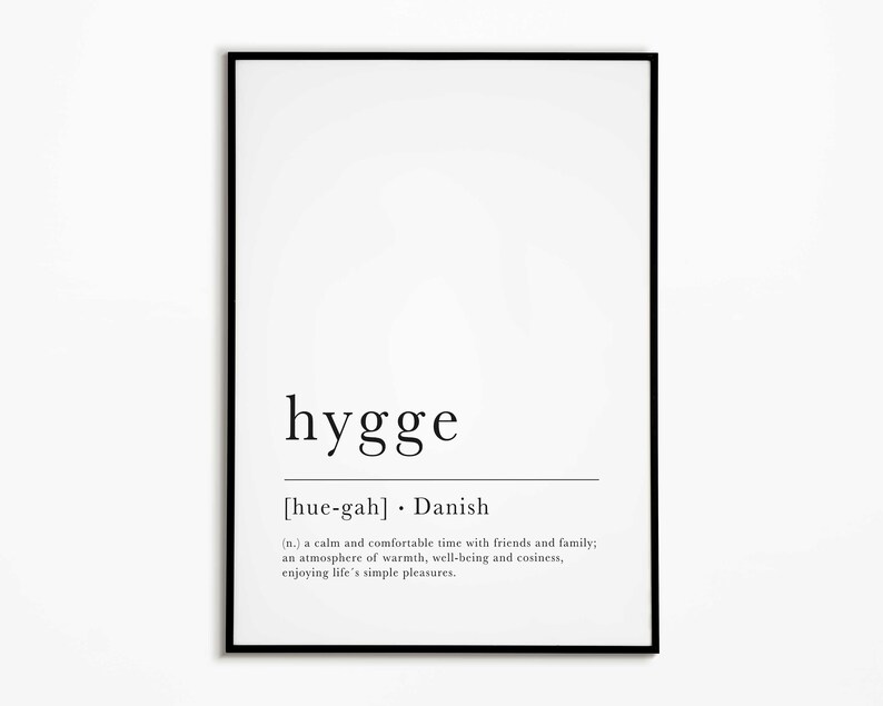 Hygge definition Hygge Poster Definition Print Printable Etsy