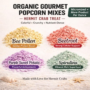 Organic Gourmet Popcorn Mixes - Hermit Crab Food Treat