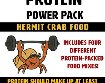 Protein Power Pack - Four Different Protein-Packed Hermit Crab Food Mixes