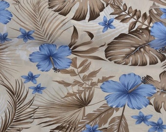 Hawaii fabric Hibiscus fabric Hawaiian fabric Big tropical flower fabric by the yard Large print material 100% cotton fabric 94"wide