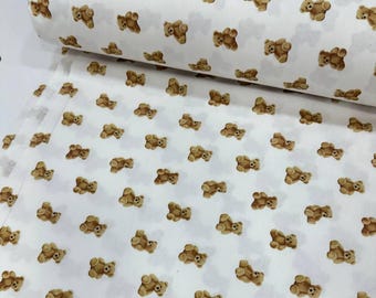 Bear fabric Animals fabric Baby boy fabric by the yard Baby fabric Nursery fabric Funny Bears fabric Kids print fabric 100% Cotton fabric