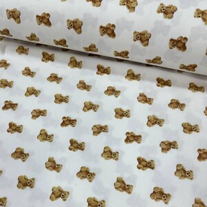Bear fabric Animals fabric Baby boy fabric by the yard Baby fabric Nursery fabric Funny Bears fabric Kids print fabric 100% Cotton fabric