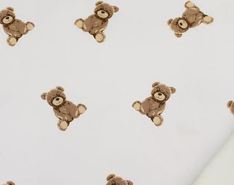 Bear fabric Toy bears fabric Baby boy fabric by the yard Baby fabric Nursery fabric Kids print fabric 100% Cotton material