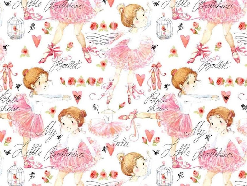 Baby girl fabric by the yard Natural cotton fabric for girls Etsy