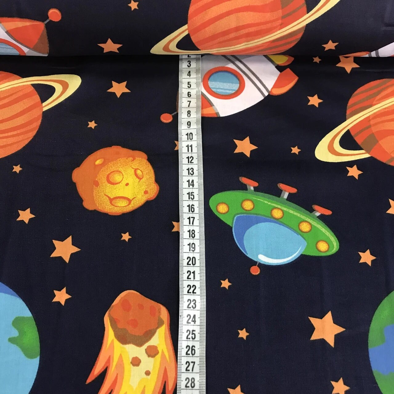 Outer space fabric Baby boy nursery cotton fabric by the Etsy