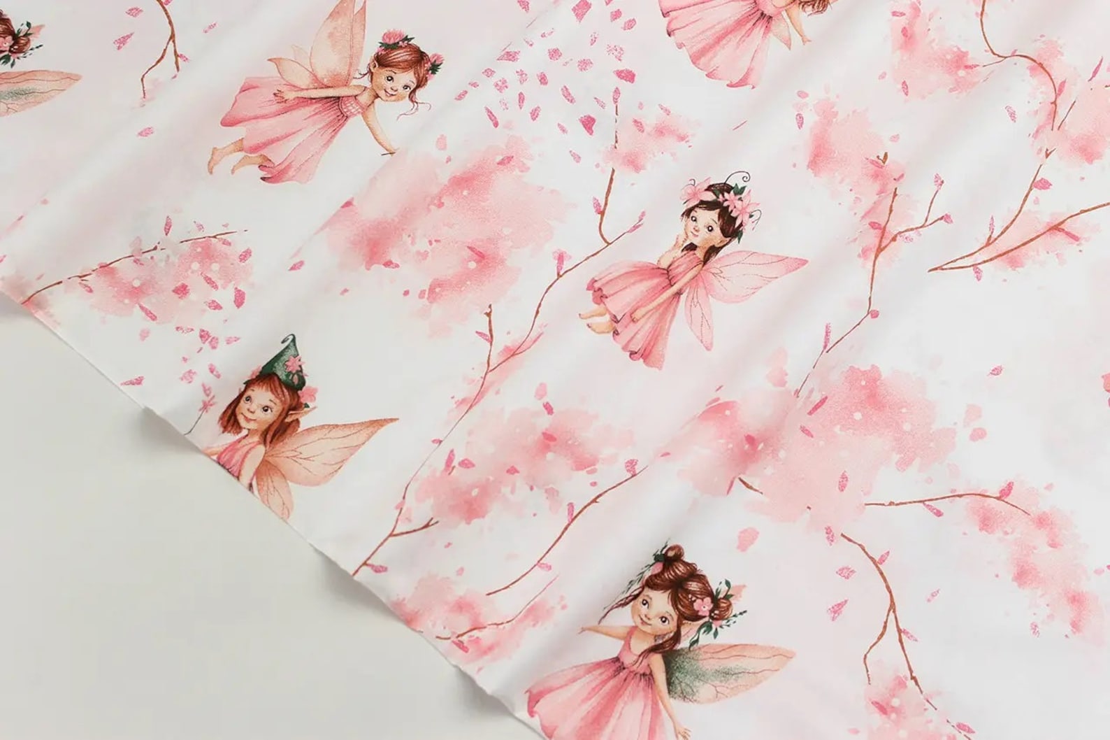 Fairy Fabric by the Yard Garden Fairies Fabric Cotton Fabric Baby Girl ...