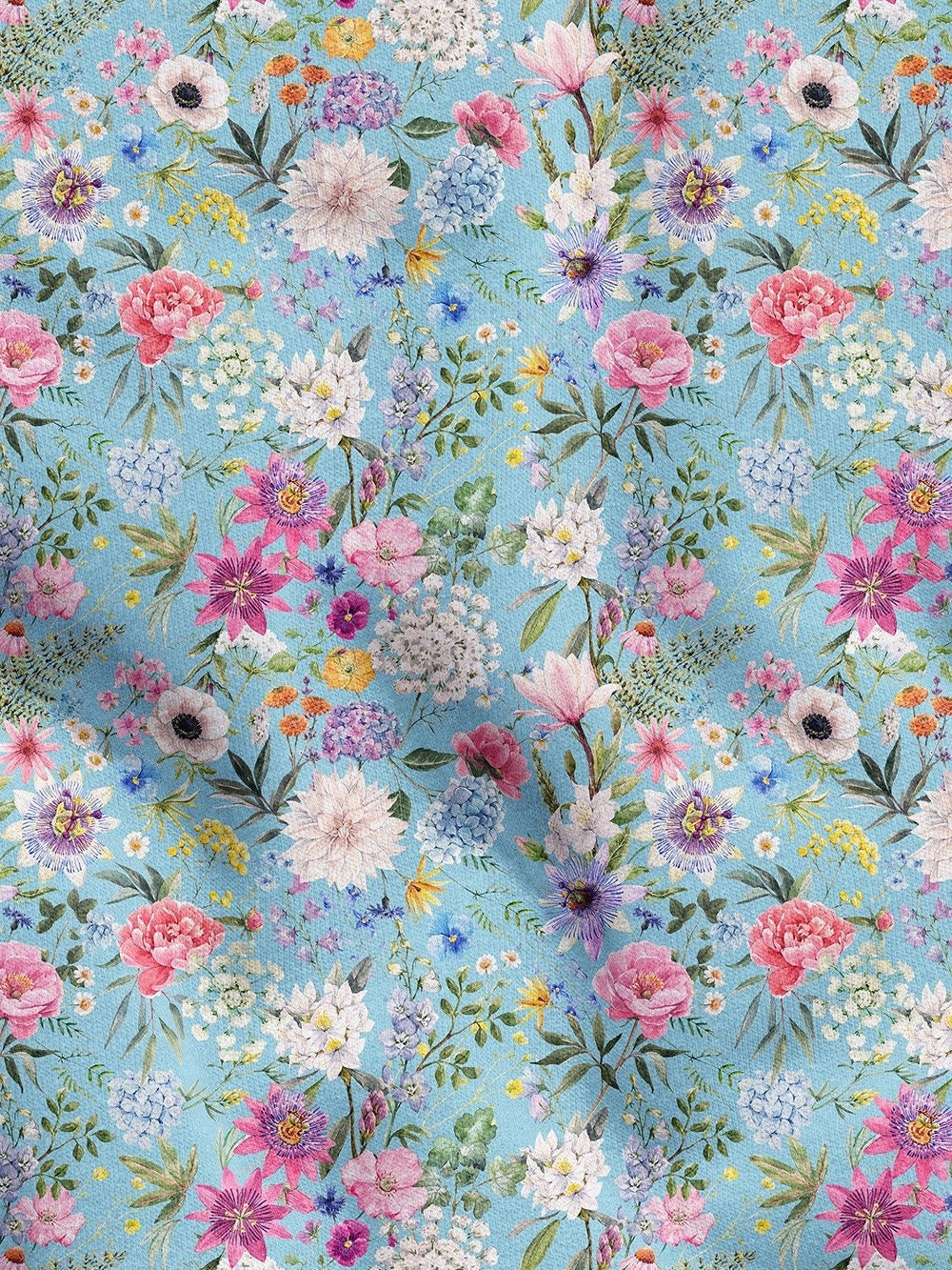 Wild Flower Fabric by the Yard Small Print Floral Fabric Mini Cute ...