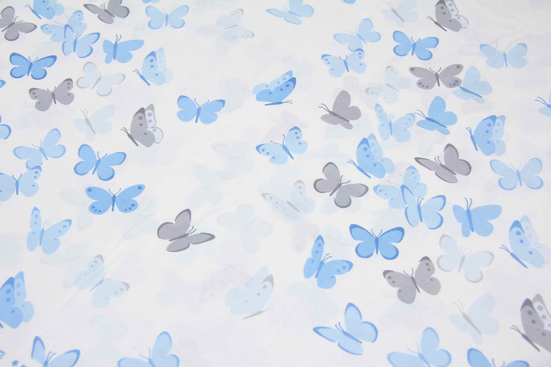 Blue butterfly cotton fabric by the Yard Metre Extra wide Etsy