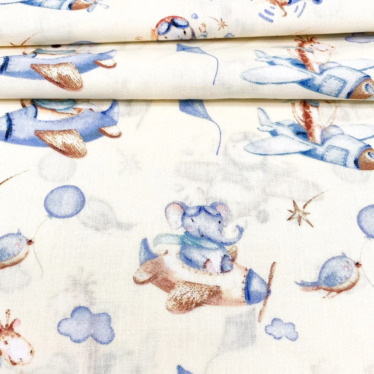 Boys cotton fabric Baby boy quilt fabric by the YardMeter Etsy