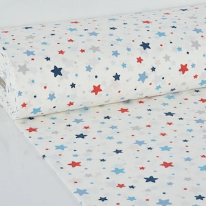 Star fabric Celestial fabric Small and big stars print fabric Baby fabric by the yard Nursery fabric 100% cotton material Space theme fabric