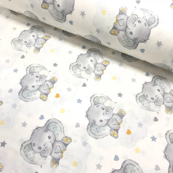 Elephant Fabric Baby Fabric by the Yardmeter Nursery Fabric Etsy