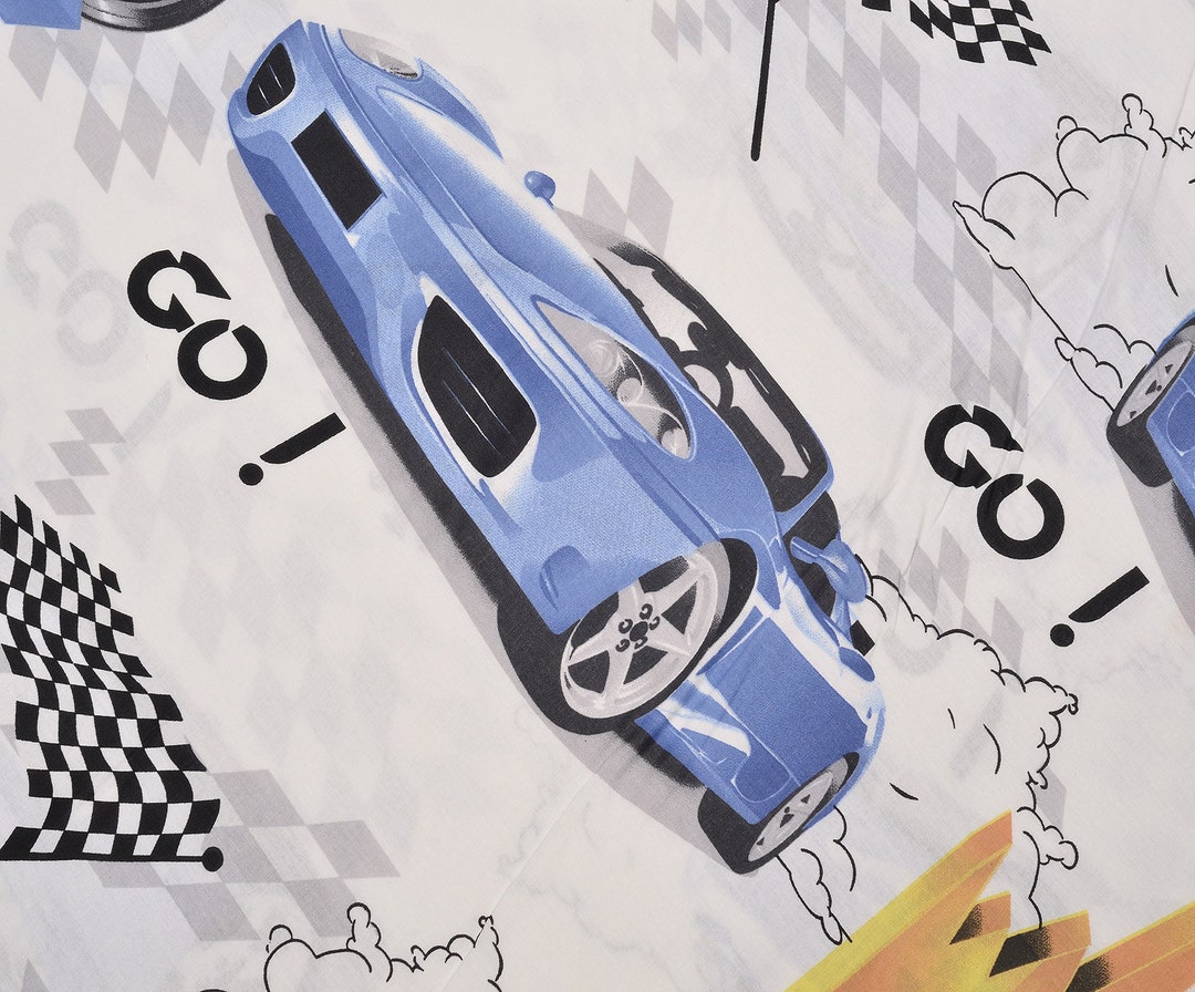 Super Sport Car Fabric Race Car Fabric by the Yard Baby Boy Fabric