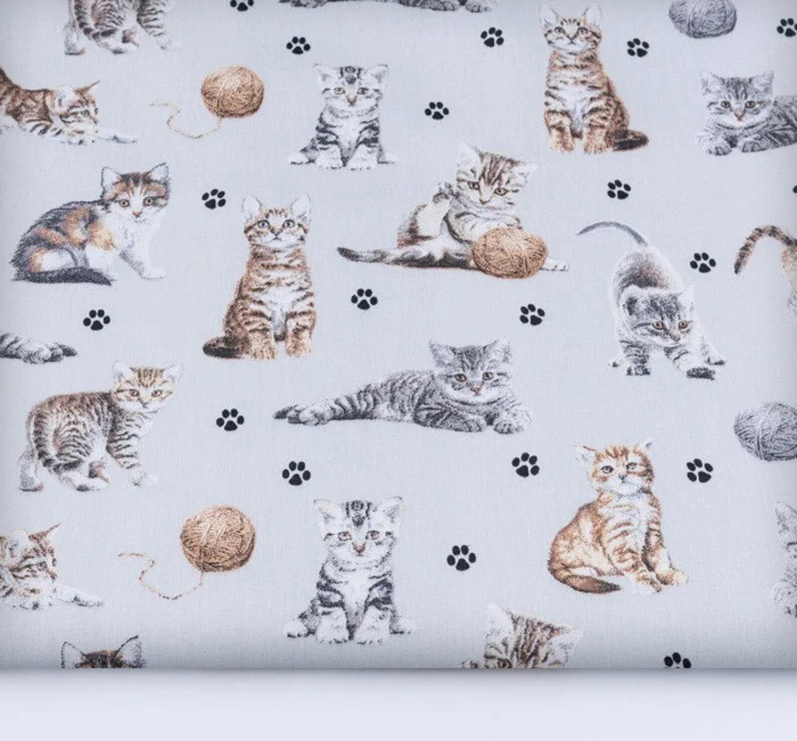 Cat fabric 100 cotton fabric by the yard meter cats print etsy