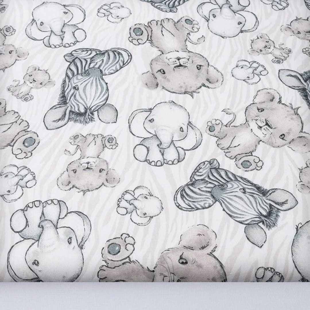 Elephant Nursery Fabric Baby Fabric Safari Animals Fabric by Etsy