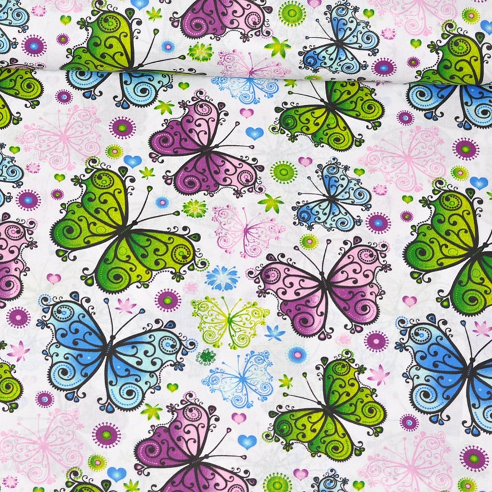 Butterfly fabric by the yard 100 cotton for quilting Baby Etsy