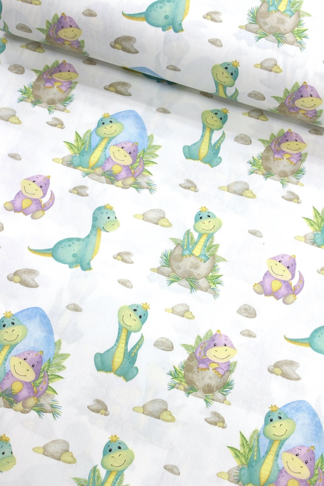 Baby Dinosaur Fabric Dino Fabric by the Yardmeter Baby Fabric Nursery