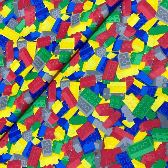 Baby Boy Fabric Building Blocks Fabric by the Yardmeter Etsy