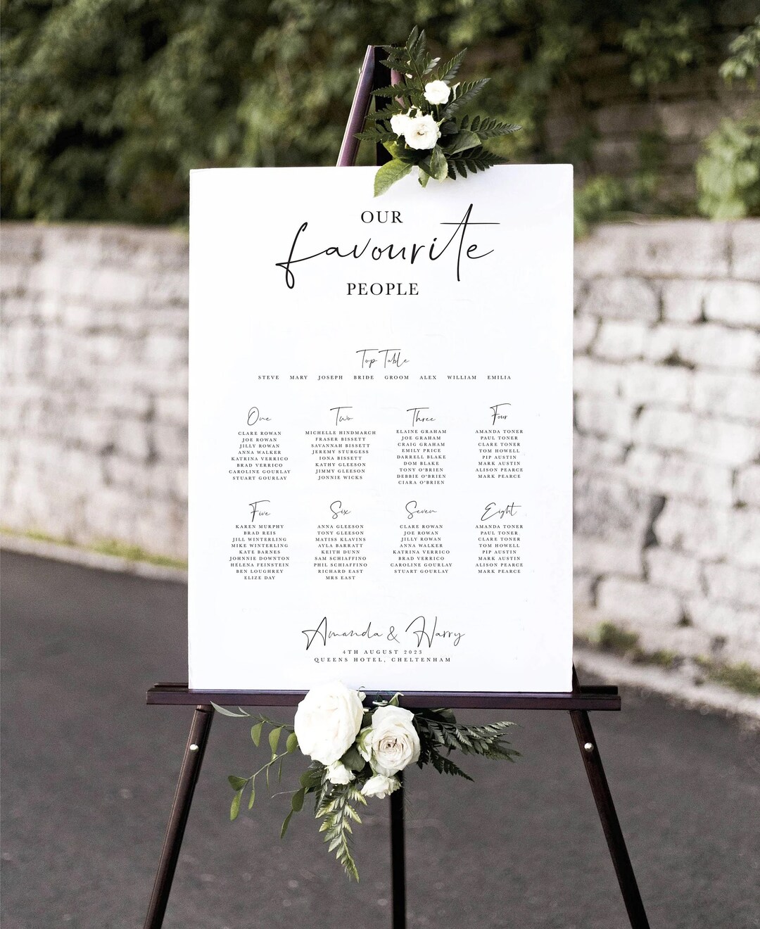 ALPHA Seating Plan Wedding Tables Plan A1 or A2 Digital or Printed ...