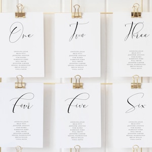 ECHO | Wedding Seating Cards | Seating Plan | Modern | Elegant | A5 or A6 | Welcome & Top Table Banners