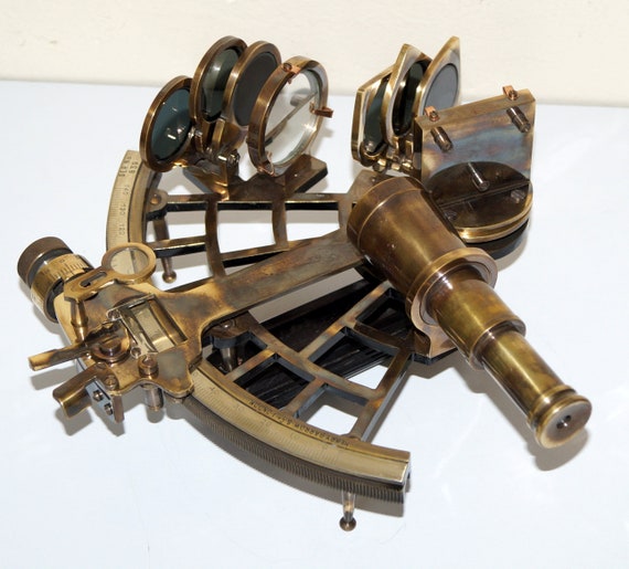 VINTAGE MARITIME 4/" BRASS NAUTICAL SEXTANT ASTROLAB SHIP/'s WORKING INSTRUMENT
