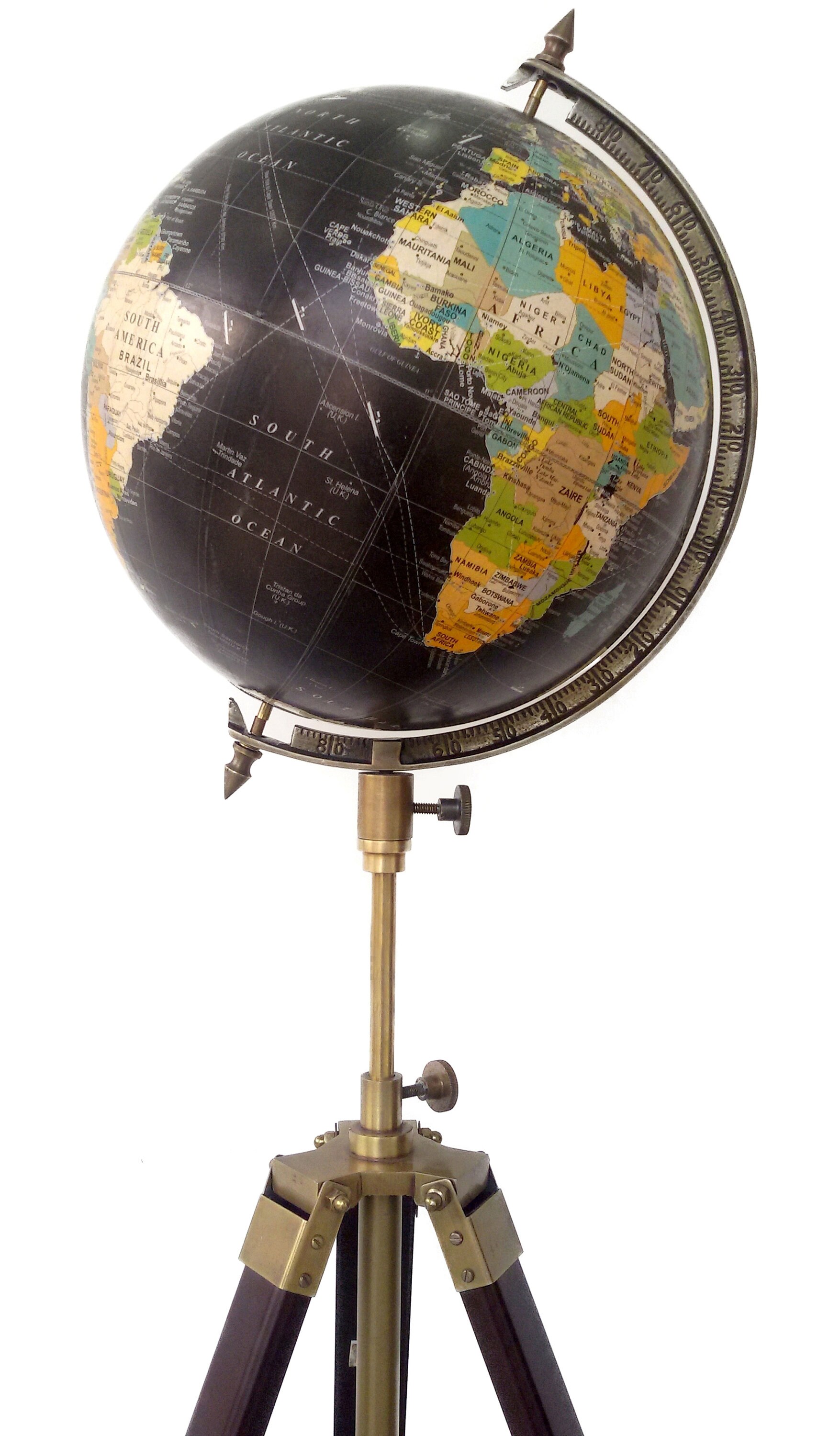 Nautical 12 world globe map atlas & globe with Etsy