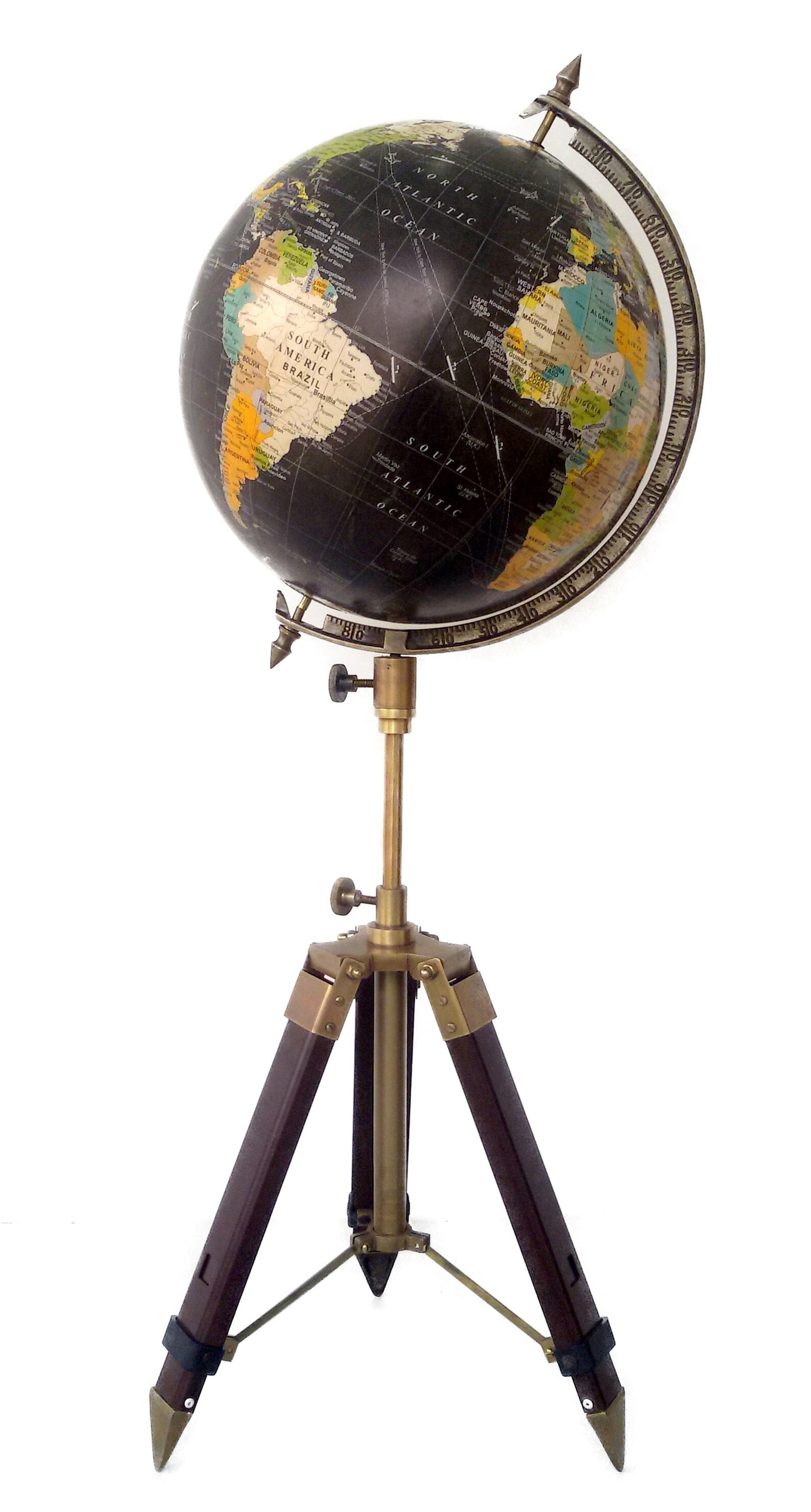 Nautical 12 world globe map atlas & globe with Etsy