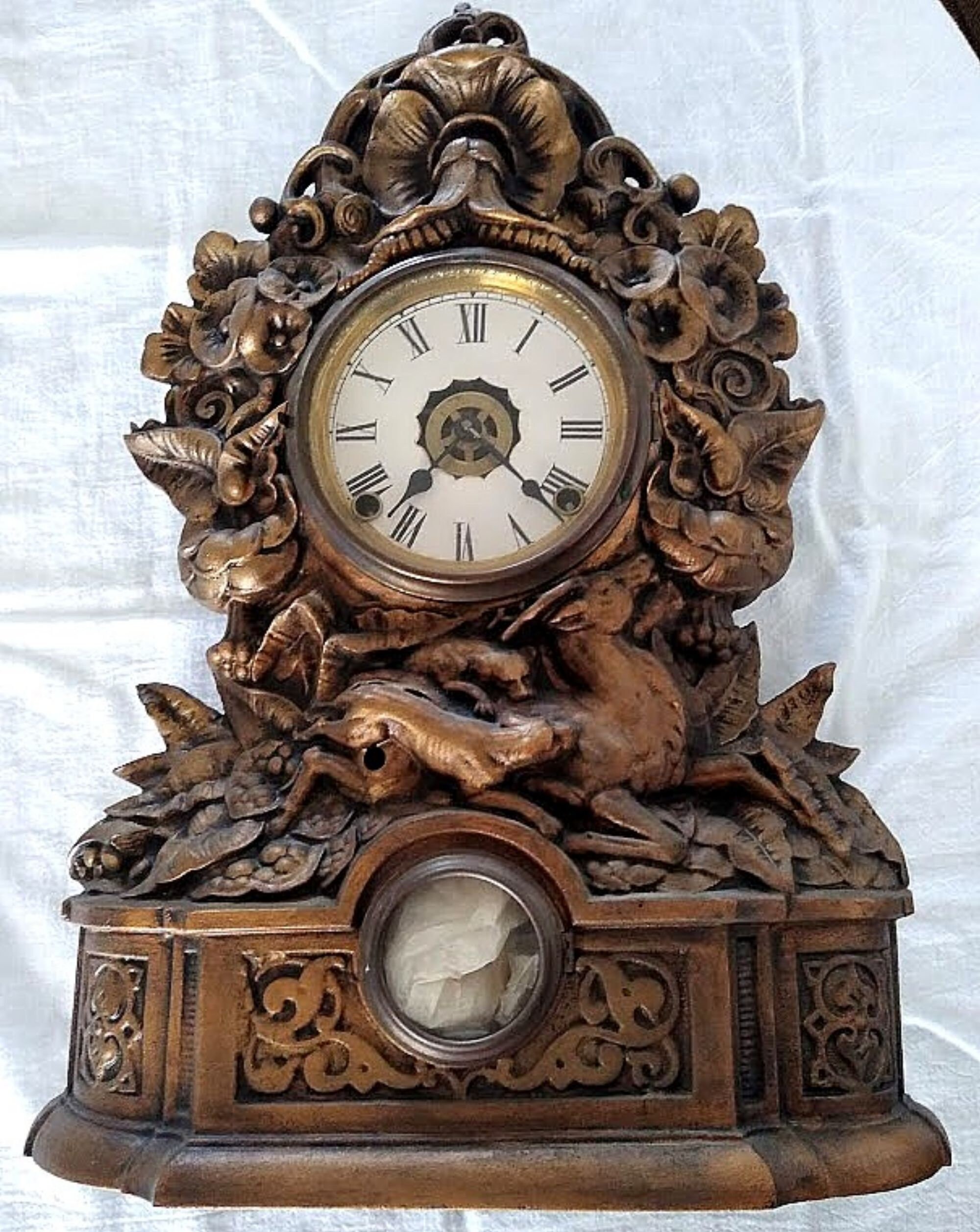 US Clock Co. Iron Front Clock, with alarm Etsy.de