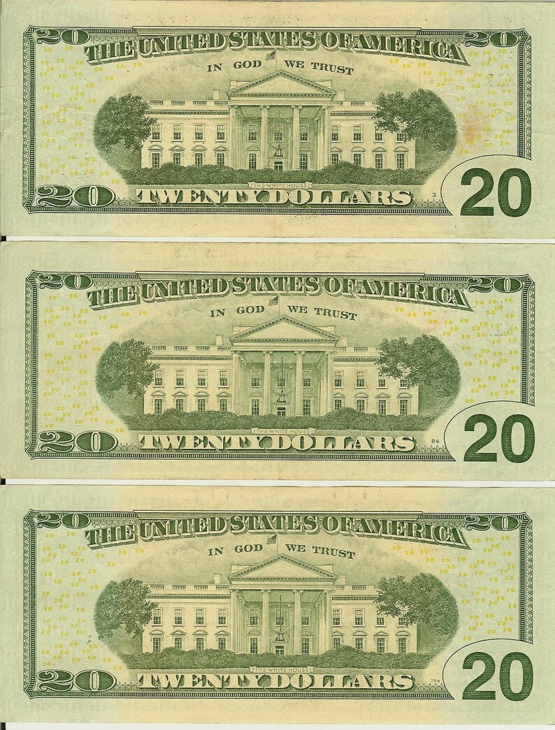 20 Dollar Bills With STAR Serial Numbers, PK 05358635, NK 09759940 and