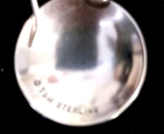 Antelope Design Embossed Sterling Silver Earrings - image 2