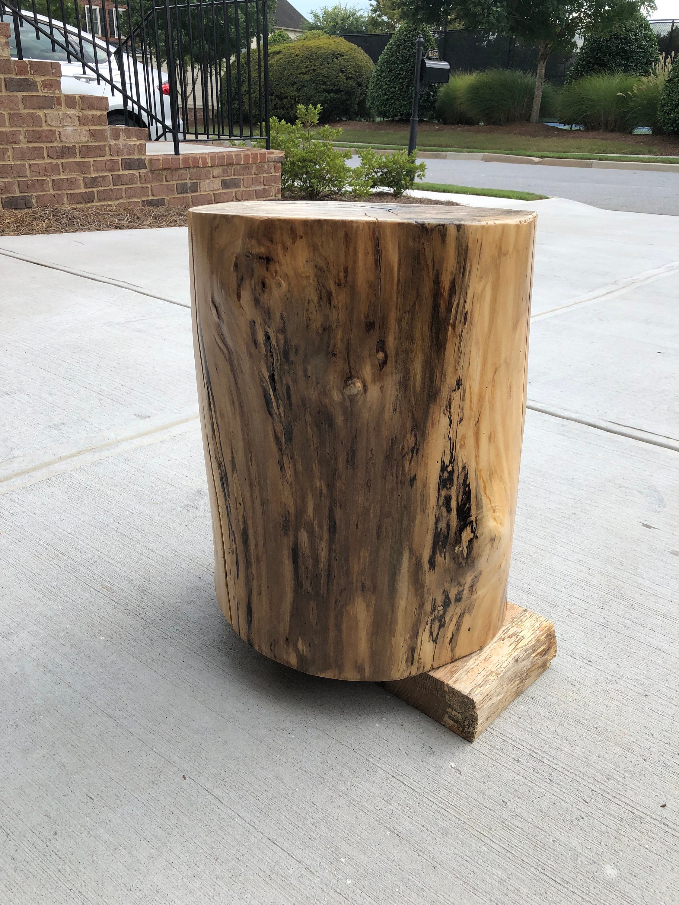 Tree Stump Side Table Etsy Canada